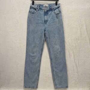 Abercrombie & Fitch Jeans Womens 28 6R Light Blue 90s Straight Ultra High Rise